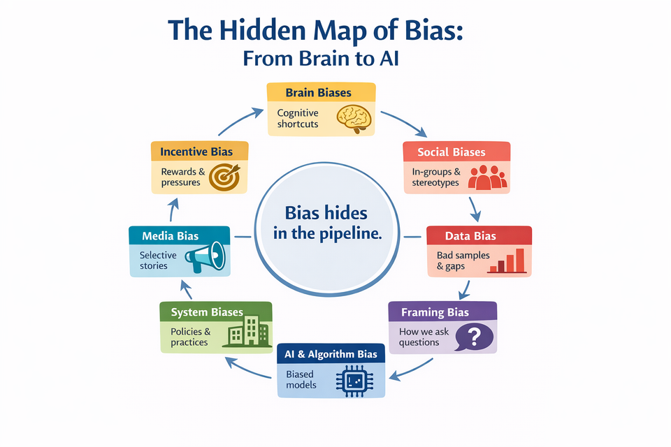 The Hidden Map of Bias: From Brain to AI